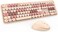 Kootop Wireless Keyboard and Mouse Combo, Colorful Retro Keyboard with Round Keycaps, 2.4GHz Wireless, Compatible with PC/Laptop/Computer (MilkTea Color