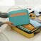COOSKY Travel Hanging Toiletry Bathroom Bag for Women, Cruise Ship Essentials, with Jewelry Organizer, Extra Large Makeup Dopp Kit, Waterproof Cosmetic Bags, Toiletries Kit Set with Trolley Belt, Blue