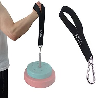 Lights Mountain Arm Wrestling Training Strap Belt Hand Grip Arm Finger Forearm Exerciser Strengthener for Cable Machine and Free Weight