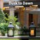 TFROSIM Solar Candles Outdoor Waterproof, 3" x 6" Ivory White Flameless Candles, Dusk to Dawn Light Sensor, LED Rechargeable Pillar Solar Candles for Outdoor Lanterns, Patio Decor, Set of 2
