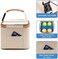BABEYER Breastmilk Cooler Bag with Ice Pack Fits 4 Baby Bottles Up to 5 Ounce, Baby Bottle Cooler Bag Great for Nursing Mom Daycare, Cream