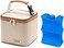 BABEYER Breastmilk Cooler Bag with Ice Pack Fits 4 Baby Bottles Up to 5 Ounce, Baby Bottle Cooler Bag Great for Nursing Mom Daycare, Cream
