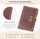 Robrasim Leather Binder Budget with Cash Envelopes, Handmade Leather A6 Binder for Money Saving Planner, Cash Envelopes for Budgeting, Money Organizer for Cash - Brown