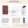 Robrasim Leather Binder Budget with Cash Envelopes, Handmade Leather A6 Binder for Money Saving Planner, Cash Envelopes for Budgeting, Money Organizer for Cash - Brown