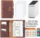 Robrasim Leather Binder Budget with Cash Envelopes, Handmade Leather A6 Binder for Money Saving Planner, Cash Envelopes for Budgeting, Money Organizer for Cash - Brown