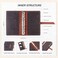 Robrasim Leather Binder Budget with Cash Envelopes, Handmade Leather A6 Binder for Money Saving Planner, Cash Envelopes for Budgeting, Money Organizer for Cash - Coffee