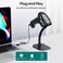 Anyeast Barcode Scanner with Stand, USB Wired Inventory 2D 1D QR Code Scanners for Computer POS Support Automatic Screen Scanning, Handheld CMOS Image Bar Code Reader for Warehouse Library Supermarket