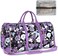 Ytonet Carry On Garment Bag for Women, Convertible Garment Bag for Travel with Shoe Pouch, Water Resistant Travel Duffel Bag, 2 in 1 Hanging Suitcase Suit Travel Bags Weekender Bag, Floral