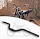 JFG RACING Sur Ron Handlebar,7075 Aluminum 7/8" 22MM and 31.8mm Dirt Bike Handle Bar Heightened for Sur Ron/Surron/Light Bee/X160/X260 Most of Bicycle Motorcycle Dirt Bike Motocross - Black