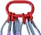 QWORK Two Leg Bridle Web Sling, 4.92Ft 4409lb Capacity Steel Sling