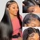 DULOVE Lace Front Wigs Human Hair 13x4 Straight HD Transparent Lace Front Wigs for Black Women Human Hair Pre Plucked with Baby Hair 180 Density Glueless Natural Color 24inch