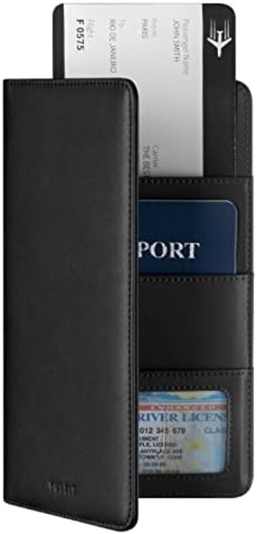 VULKIT Passport Holder Wallet RFID Blocking Travel Wallet for MenWomen