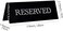 JINMURY 6 Pieces Acrylic Reserved Table Sign- 7.9 x 2.7 Inches Guest Reservation Table Tent Sign Black Acrylic Reserve Seating Signs with White Letters, Reserved Sign for Wedding Event Restaurant Tabl