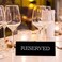 JINMURY 6 Pieces Acrylic Reserved Table Sign- 7.9 x 2.7 Inches Guest Reservation Table Tent Sign Black Acrylic Reserve Seating Signs with White Letters, Reserved Sign for Wedding Event Restaurant Tabl