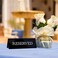JINMURY 6 Pieces Acrylic Reserved Table Sign- 7.9 x 2.7 Inches Guest Reservation Table Tent Sign Black Acrylic Reserve Seating Signs with White Letters, Reserved Sign for Wedding Event Restaurant Tabl