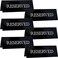 JINMURY 6 Pieces Acrylic Reserved Table Sign- 7.9 x 2.7 Inches Guest Reservation Table Tent Sign Black Acrylic Reserve Seating Signs with White Letters, Reserved Sign for Wedding Event Restaurant Tabl