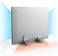 Psitek Aluminum Vertical Laptop Stand Dock Holder, Adjustable Slot Width (12-42mm/0.5-1.65 inch, Space-Saving Upright Storage for MacBook and Laptops, Version 2023