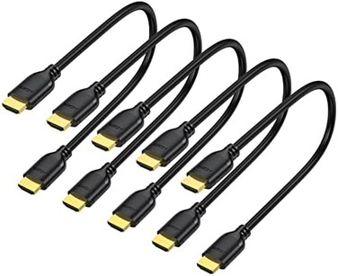 UVOOI Short HDMI Cable 1 Foot 5-Pack, 4K 1FT HDMI to HDMI Cable High Speed HDMI 2.0 Cord Supports 4K@60Hz, 2K, 1080P, HDCP 2.2, HDR, 3D, ARCEthernet