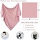 OWLOWLA Newborn Swaddle Set Stretch Wrap Swaddle Receiving Blanket for Baby Boy Girl(Blush-rm