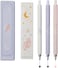 Kaco Gel Pens Cute Stationery 3 Pieces 0.5mm Fine Point, Quick Drying Pens for Journaling Aesthetic Office Supplies, 2 Black Ink and 1 Coral Ink