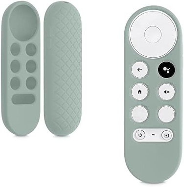 جراب سيليكون من kwmobile متوافق مع Chromecast 2020 - غطاء واقٍ لجهاز التحكم عن بعد للتلفزيون - أخضر فاتح
