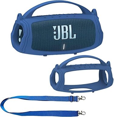 غطاء سيليكون من JCHPINE لسماعة JBL Charge 5 المحمولة بتقنية البلوتوث، غطاء حماية لملحقات سماعة JBL Charge 5 المحمولة بتقنية البلوتوث (غطاء أزرق)