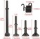 YaeKoo 5 Pcs Smoothing Air Hammer Tool Kit Pneumatic Chisel Bits Accessories 0.401'' (10mmShank Air Hammer Extended Length With Spring