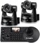 FoMaKo NDI PTZ Camera 30X Bundle HDMI 3G-SDI IP PoE HDMI PTZ Camera for Church Worship(2pcsPTZ Controller PoE IP PTZ Camera Controller Keyboard (PTZ Bundle KN30Ax2KC608 ProBN302