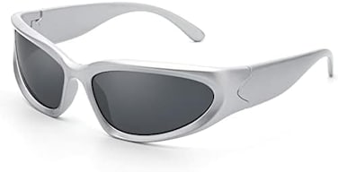 LIKSMU Wrap Around Street Fashion Sunglasses for Women Men Swift Oval Trendy Shades
