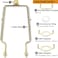 ALUCSET 8 9 10 11 12 inch Lamp Shade Harp Holder, Adjustable Lamp Harp Kit, Fit Both Standard Lamp Rod and E14 E26 E27 Light Base UNO Fitter Adapter Converter Finial Set, Lampshade Bracket (Gold