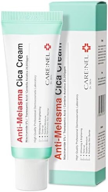 CARE:NEL Melasma Treatment for Face Cream - Dark Spot Remover Centella Asiatica - Korean Skin Care Beauty Products 40ml/1.35 fl.oz