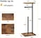 OYEAL Toilet Paper Holder Stand with Shelf Toilet Paper Roll Holder with Reserve Free Standing TP Holder Rustic Toilet Paper Stand with Shelf for Bathroom Holds Wipe, Mobile Phone, Mega Rolls, Rustic