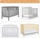 Yoofoss Waterproof Crib Mattress Protector 2 Pack, Quilted Crib Mattress Pad Cover Ultra Soft and Breathable, Machine Washable Toddler Mattress Protector for Standard Baby Crib Size 52''x28''