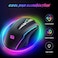 ماوس ألعاب Redragon، ماوس لاسلكي للألعاب بإضاءة خلفية RGB، دقة 8000 نقطة في البوصة، ماوس ألعاب للكمبيوتر مزود بزر إطلاق نار، ماوس قابل للبرمجة لتحرير الماكرو، 70 ساعة لأنظمة ويندوز/ماك، قابل لإعادة ال