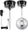 Tuanse 6RPM Rotating Disco Ball Mount Electric Motor with Lights 4 Colors for 6 8 12 Inch Disco Ball (Not Included2 Mode for Christmas Party Djs Bands Pubs Weddings Night Clubs(Plug Style