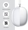 MOLOPPO Case Cover for AirPods Max Headphones, Clear Soft TPU Skin Anti-Scratch, Transparent Accessories Ultra Protective Cover for Apple AirPods Max (2024/2020, Clear