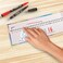 Scribbledo 0-100 Dry Erase Number Line Board for Students Double Sided 4 Feet with a RedBlack Dry Erase Marker Featuring 0-100 Number Line on One Side and Blank Line on The Reverse