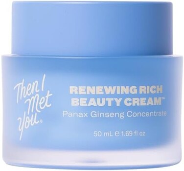 Then I Met You Renewing Rich Beauty Cream, Hydrating Face Moisturizer with GinsengSqualane, VeganClean Skincare, 1.69 oz