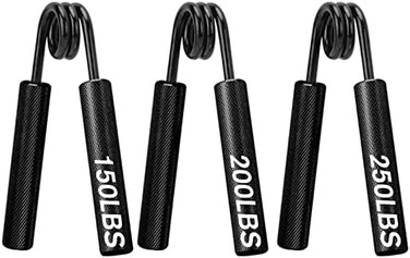 COVVY Hand Grip Strengthener(50,100,150,200,250 lbs,No Slip Heavy Grippers,Finger WristForearm Exerciser,Arm Muscle Builder,Metal Grip Strength for Beginners and Professionals,set of 3/4/5