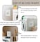 MONJITA Magnetic Lint Bin for Laundry Room, Metal Trash Can with Lid for Dryer, Farmhouse Lint Holder, Laundry Co Sign, Laundry Room Storage Decor with Dryer Lint Brush(White