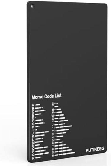PUTIKEEG Morse Code Alphabet - Morse Code Chart Morse Code Phonetic Alphabet Numbers Morse Code Key Vintage-Style Retro Pilot Poster Gift Gift - Black