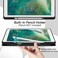جراب JETech لجهاز iPad Pro مقاس 12.9 بوصة (موديل 2015/2017، الجيل الأول/الثاني) مع حامل قلم، غطاء نحيف للجهاز اللوحي مع ظهر من مادة TPU الناعمة، خاصية التشغيل/الإيقاف التلقائي (أسود)