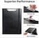 Sooez Clipboard Folder with Refillable Notepad, Premium PU Leather Clipboard Folio, Versatile Clipfolio with Storage, Letter Size Clipboard Notebook, Portfolio Clipboard with Pockets for School Office