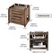 BEARUT Wooden Wireless WiFi Router Storage Box Modem Router Cover Wood Shelf Power Strip and Cable Management Hider Rack Office Desktop Organizer Shelves Rural Need Assembly