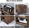 BEARUT Wooden Wireless WiFi Router Storage Box Modem Router Cover Wood Shelf Power Strip and Cable Management Hider Rack Office Desktop Organizer Shelves Rural Need Assembly