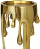 Deco 79 CosmoLiving by Cosmopolitan Aluminum Pillar Candle Holder with Dripping Melting Designed Legs, 12", 10", 8"H, Gold, SMALL SIZE, Set of 3