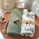 LifeTree Muslin Swaddle Blankets, Woodland Baby Swaddling Neutral Receiving Blanket for BoysGirls, 70% Viscose from Bamboo and 30% Cotton, Large 47 x 47 inches Safari Jungle/Olive Green