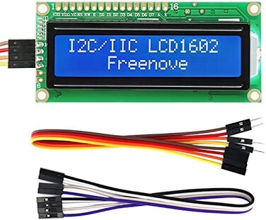 Freenove I2C IIC LCD 1602 Module, New Type TWI Serial 16x2 Display, Compatible with Arduino Raspberry Pi Pico ESP32 ESP8266