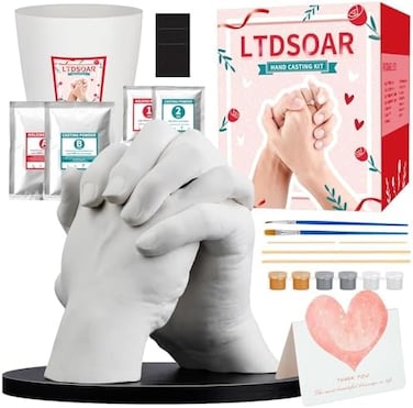 LTDSOAR Hand Casting Kit Couples Gifts with Practice Kit, Mothers Day Gifts for Mom, Wedding Gifts for HerHim, Romantic DIY Gifts for Wife Husband, Boyfriend Girlfriend Idea Year Anniversary Unique Gi