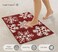 LANE LINEN Christmas Bathroom Rugs, Soft Absorbent Premium Bath Rugs for Bathroom Non Slip, 2 Piece Bathroom Rug Set, Washable Bathroom Rugs, Bath Mats for Bathroom (20' x 32'/17' x 24'- Snowflake